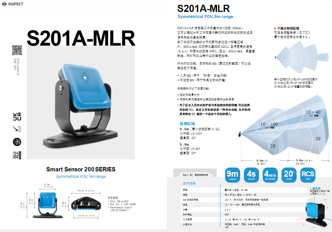 INXPECT  S201A-MLR 雷達(dá)傳感器